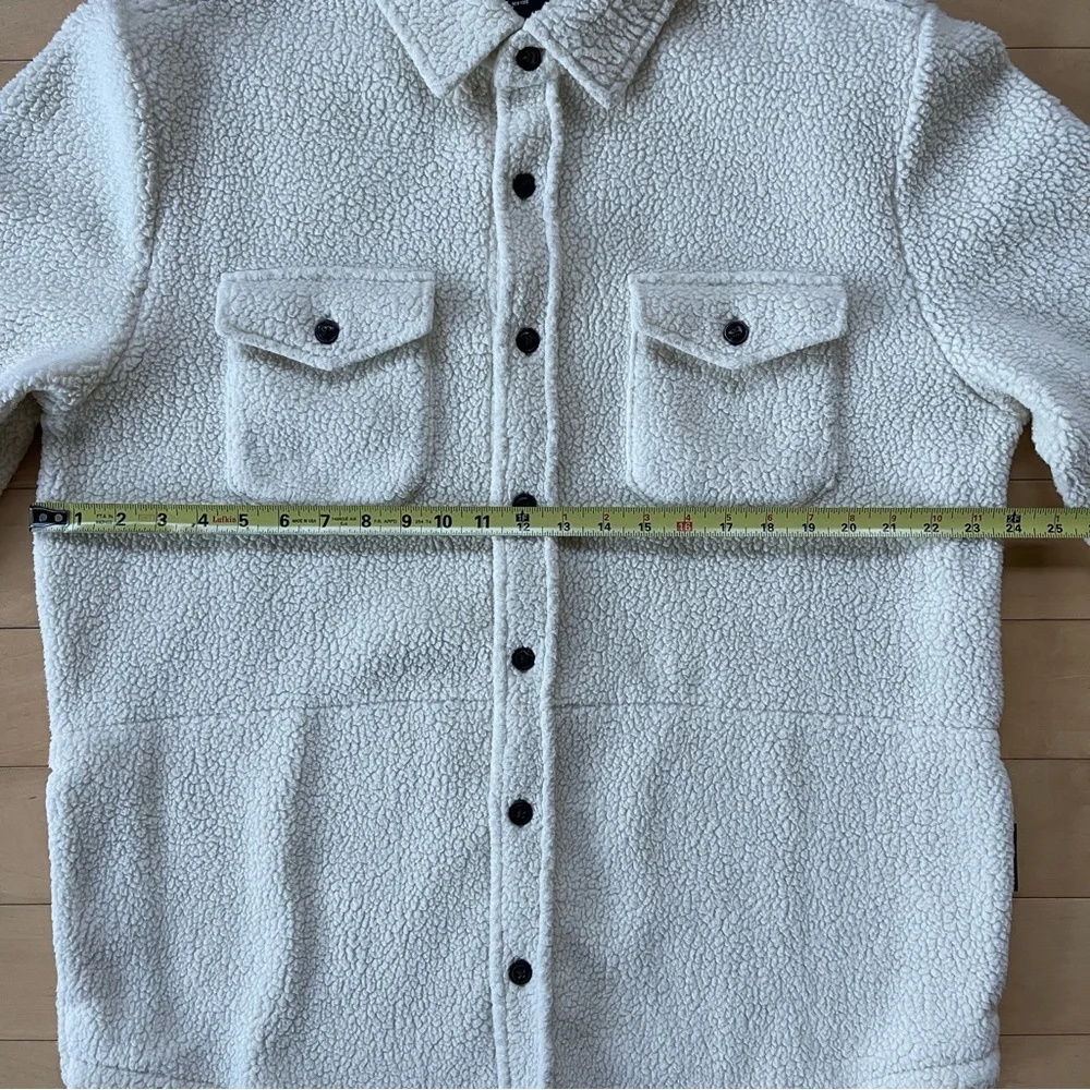 Todd Snyder Polartec Sherpa Overshirt in Ivory - Picture 5 of 7